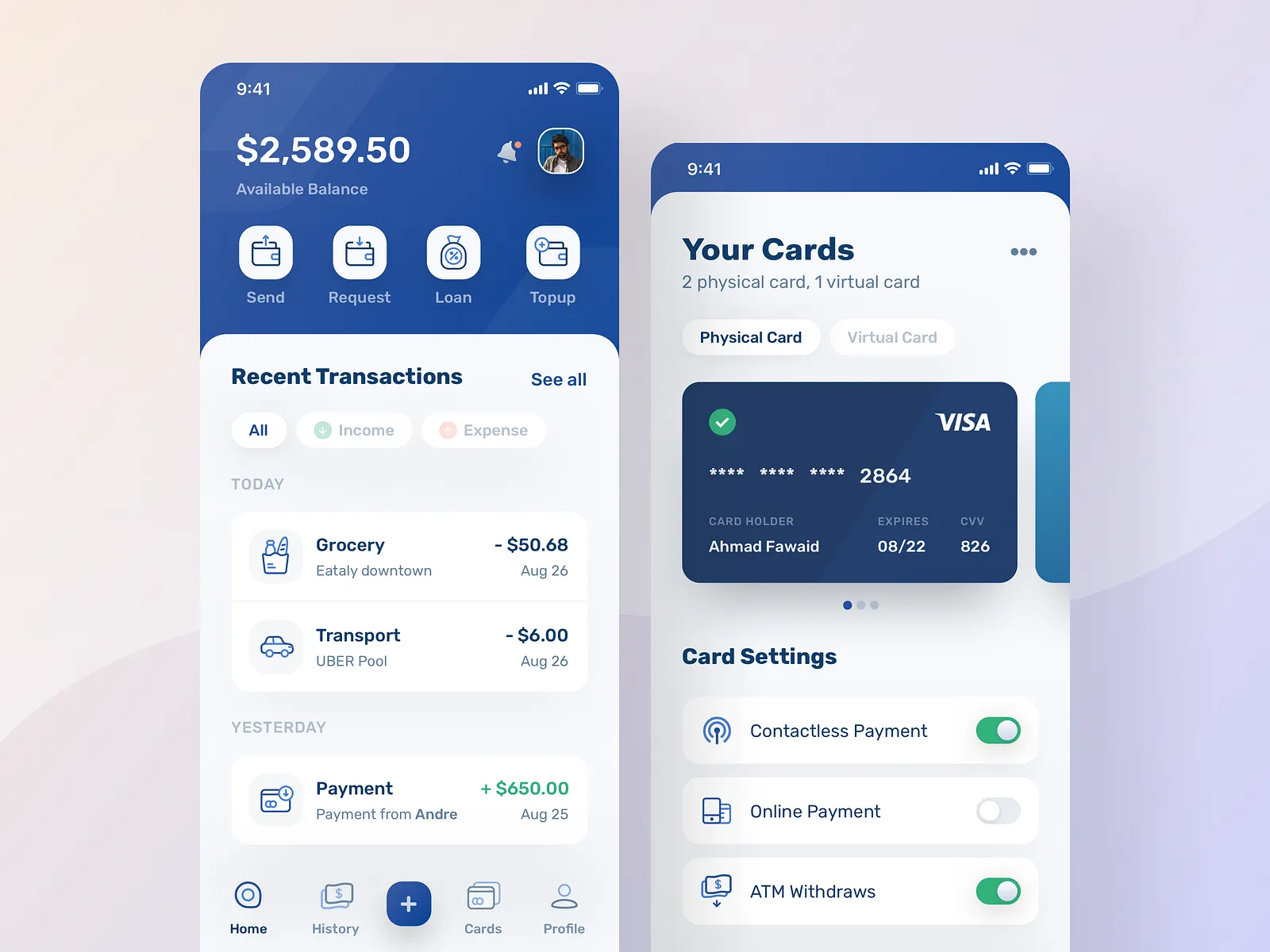 Bank syncing dashboard interface